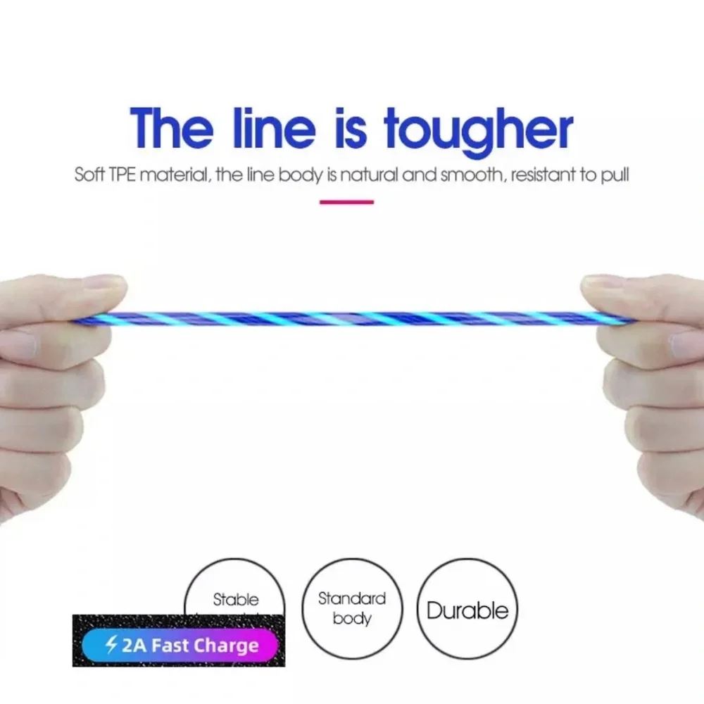 3 in 1 luminous magnetic charging cable